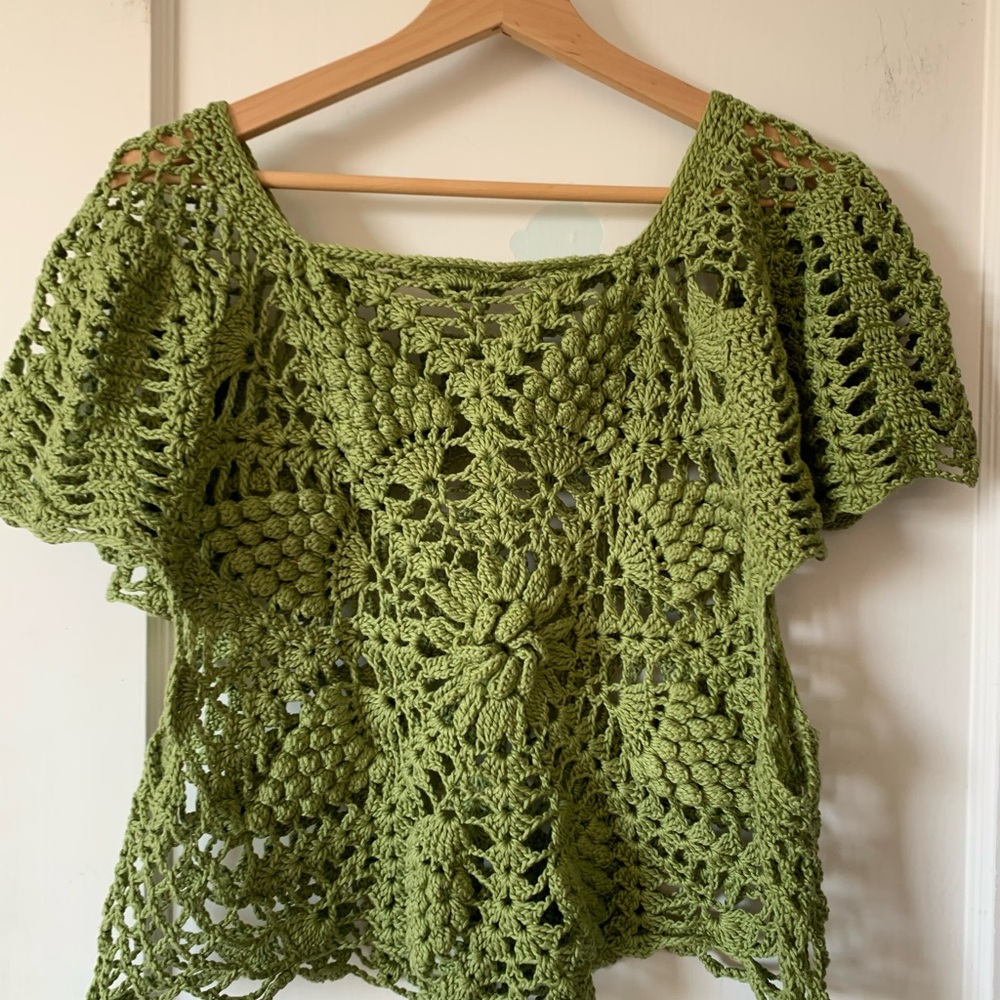 Handmade Green Crochet Top